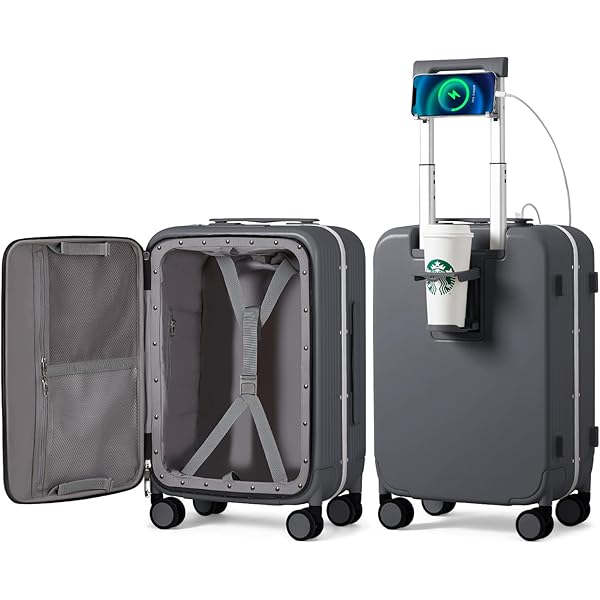 Amazon.com | mixi 20 Inch Carry On Luggage with Cup Holder and 18