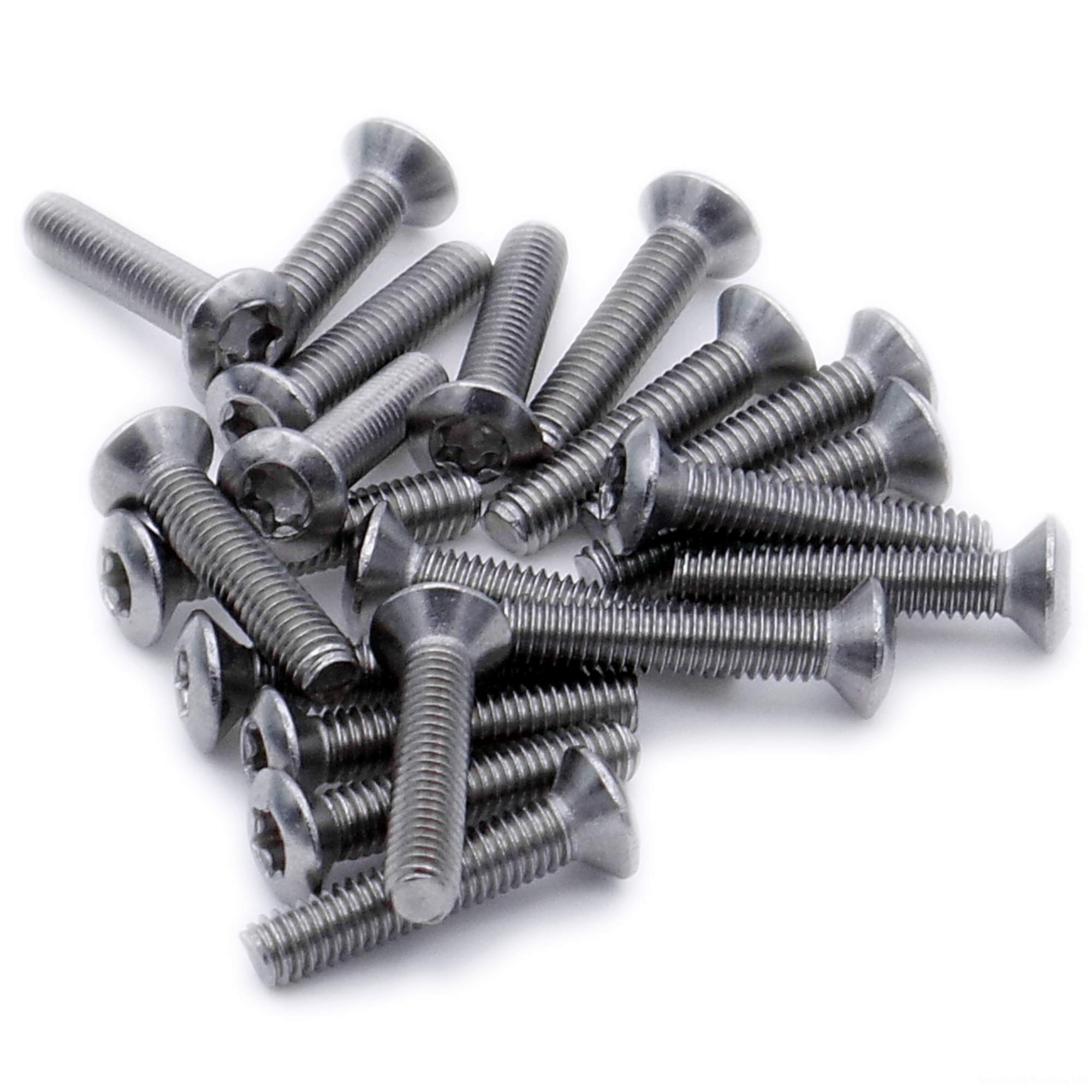 M2.5 (2.5mm x 8mm) TX Socket Raised Countersunk Machine Screw (Bolt) - Stainless Steel (A2) (Pack of 20)