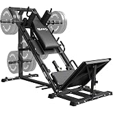GMWD Leg Press Hack Squat Machine Combo, Leg Exercise Machine with Linear Bearing, 45-Degree Lower Body Special with Weight Storage for Quads, Hamstring, Glutes, Calves, Home Gym Leg Day Equipment