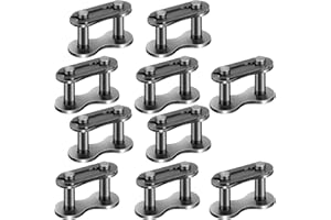 PAGOW 10PCS #41 Roller Chain Connecting Links, Master Manganese Steel Connector Heavy Duty for Bycicles, Mini Bikes, Motorcycles, Go-Karts, Home and Industrial Machinery