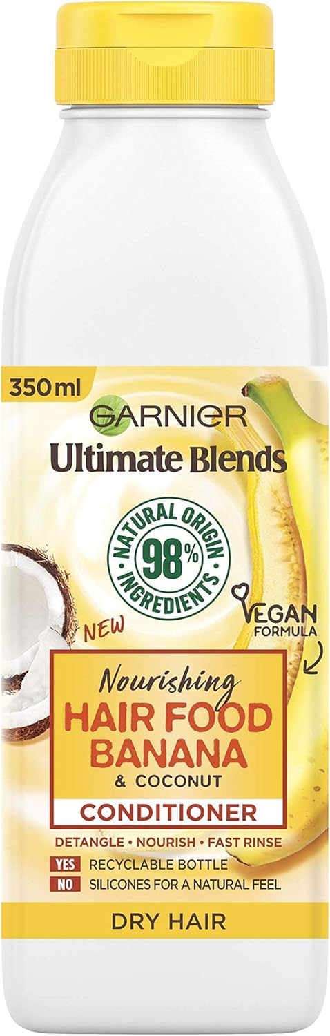 Garnier Ultimate Blends Nourishing Hair Food Banana Conditioner for Dry Hair 350 ml, Multi, 350 ml (Pack of 1) - Image 3