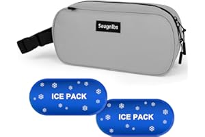 Saugnlbs Small Insulated Bag,Cooler Bag Small,Mini Cooler Bag,Freezable Lunch with 2 Ice Packs for Work School Travel,Freezab