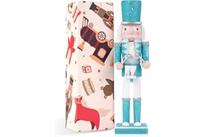 VorFor 12" Christmas Decorations Nutcracker Ornaments,Traditional Wooden Nutcracker Figures Soldier,Festive Collectible Christmas Nutcracker Doll Gift forTable Desktop Fireplace