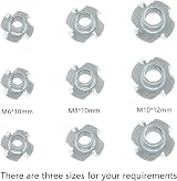 DDHOMIN 40 PCS Four Pronged T-Nuts Galvanized M6x10mm for Woodworking view 6