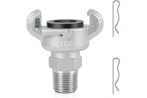 1/2 Air Hose Fitting FOR Chicago Air Fitting, 1/2 NPT Male End Air Hose Fittings，Iron 2 Lug Universal Coupling