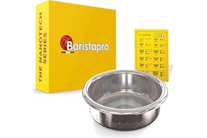 IMS Basket 58mm 18 gram Nanotech - Baristapro Precision Ridgeless Double Espresso Basket Filter fits most 58mm Portafilter. Make Superior Expresso Coffee Shots! Includes Gladwise Coffee Card