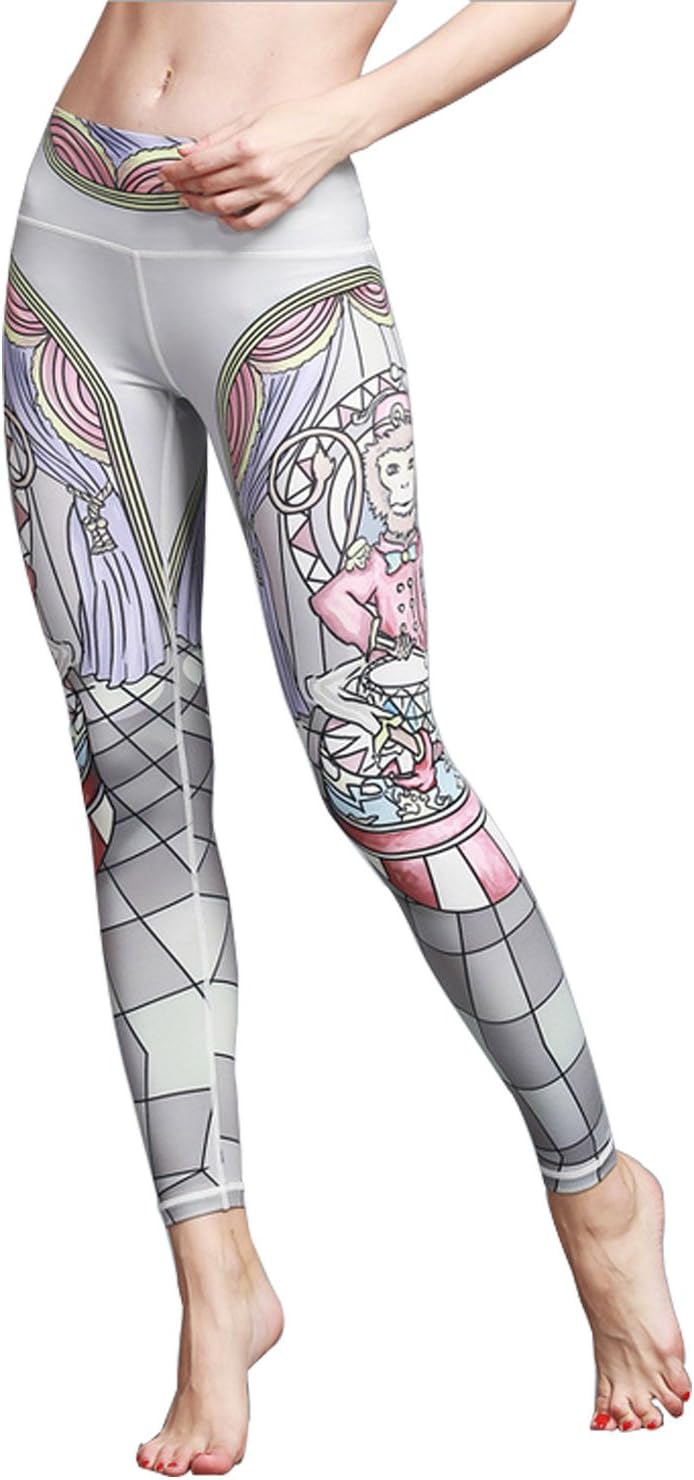 MTSCE Yoga Pants Yoga Capris Printed Workout Leggings