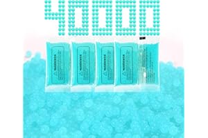 UXSIO Gel Splatter Water Blaster Ammo (7-8 mm, 4 Pack, 10000 Pieces Per Pack), Water Gel Splater 7.5mm Bullets, for Ages 14+