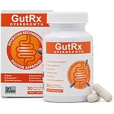 GutRx Overgrowth Probiotics for Women and Men with Saccharomyces Boulardii, Lactobacillus Reuteri &amp; Bifidobacterium for Supporting Gut Health &amp; Digestive Health, Gluten Free, 30 Capsules