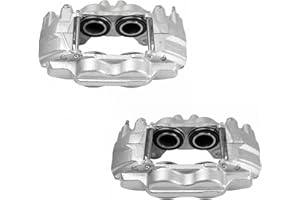 TRQ Front Brake Caliper Set Zinc Coated Brackets Compatible with 2003-2009 Toyota 4Runner 2007-2014 FJ Cruiser 2005-2023 Tacoma
