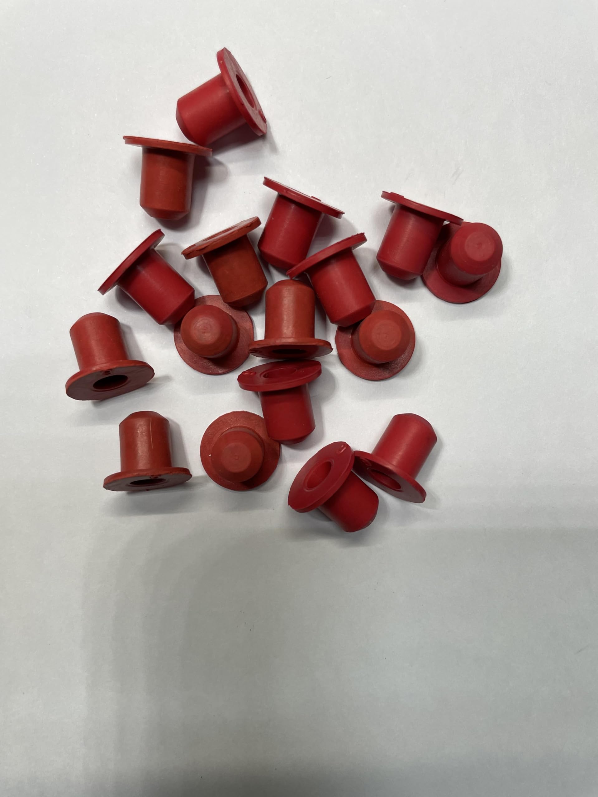 Protection Force Flanged Tapered Insert Cap and Plug for 8-9mm 5/16"-11/32" ID Hole of Tube Bottle Openning (Pack of 25) Reusable Rubber