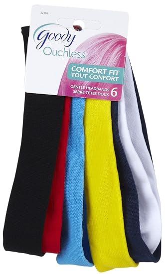 Amazon Com Goody Ouchless Comfort Fit Headbands 6 Count 32109