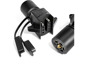 Agrieyes 7 Pin to 4 Pin Trailer Adapter, 7 Way to 5 Way Trailer Light Plug, Trailer Connector for Truck RV Utility Tow Hitch Boat, Weatherproof