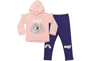 Bluey Girls Fleece Hoodie and Leggings Outfit Set