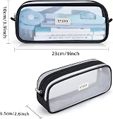 KALIDI Clear Pencil Case Large Pen Bag Pouch 23cm 60g Makeup Bag view 4