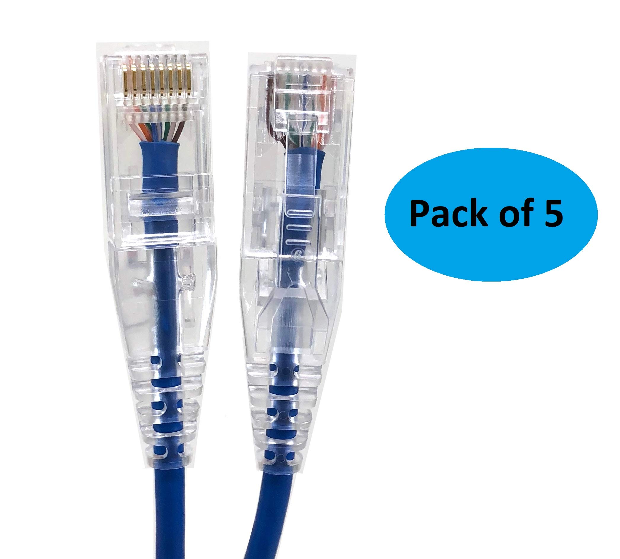 MICRO CONNECTORS 1 Foot Cat6A Ultra Slim Patch