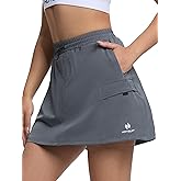 HOTSUIT Cargo Skirts for Women with 4 Pockets Quick Dry Stretch 16’’ Hiking Skort for Golf Running Tennis