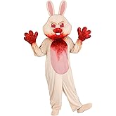 Adult Plus Size Scary Easter Bunny Costume | Halloween Rabbit Mascot Suit | Horror Bunny