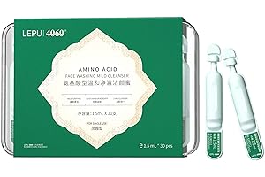 2-In-1 Amino Acid Facial Cleanser – Individually Sealed Gentle facial wash and makeup remover for All Skin Types, Removes Mak