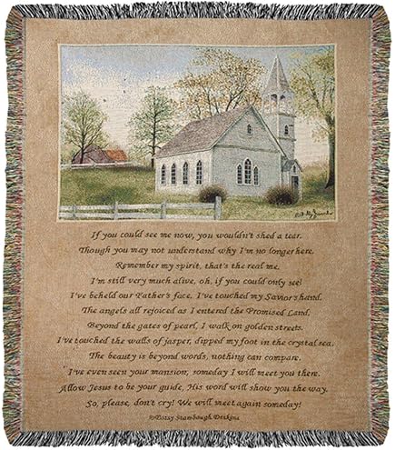 Manual Woodworkers Angel Of Light Tapestry Throw – 50 X 60 Inch Inspirational Bedspread, Made In USA - View #9