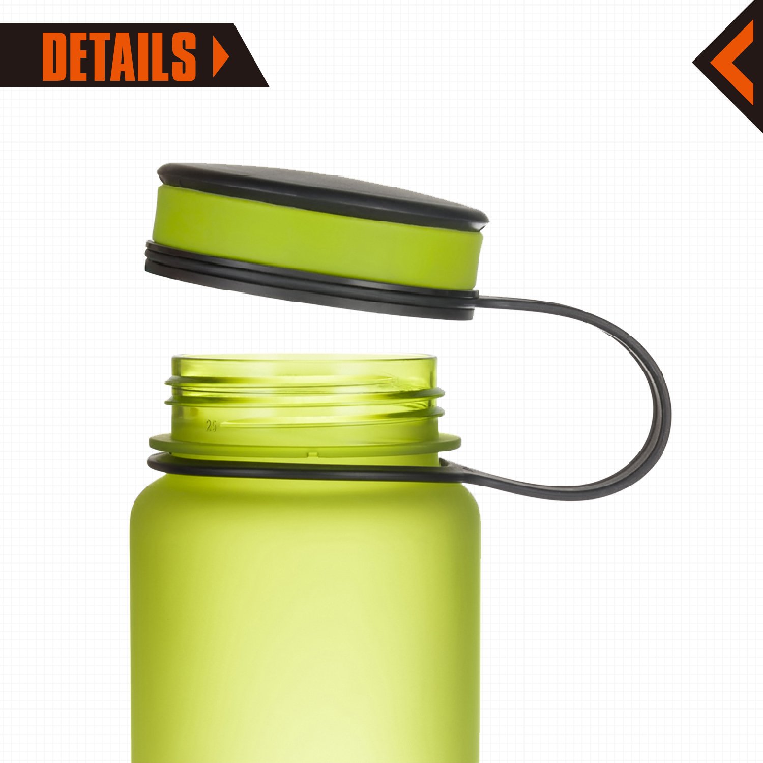 KingCamp TRITAN 1000 ml / 33.8 fl.oz Wide Mouth Green Outdoor Water Bottles