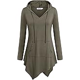 Tencole Womens Hoodies Pullover Sweatshirts Long Sleeve Tops Casual Tunic with Pocket