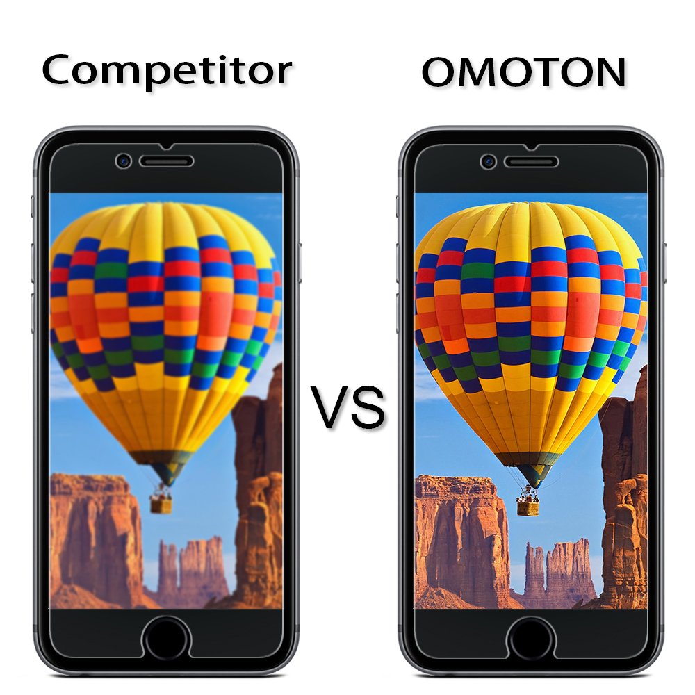 OMOTON SmoothArmor 9H Hardness HD Tempered Glass Screen Protector for Apple iPhone 8 Plus/iPhone 7 Plus, 2 Pack - Image 8