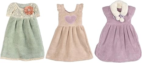 Amazon Co Jp Pancy 吸水速乾 タオル 可愛い ドレスタオル ハンドタオル ワンピース 柔らか ふんわり 個性的 3色 3枚セット 6枚セット マルチ3色セット 服 ファッション小物