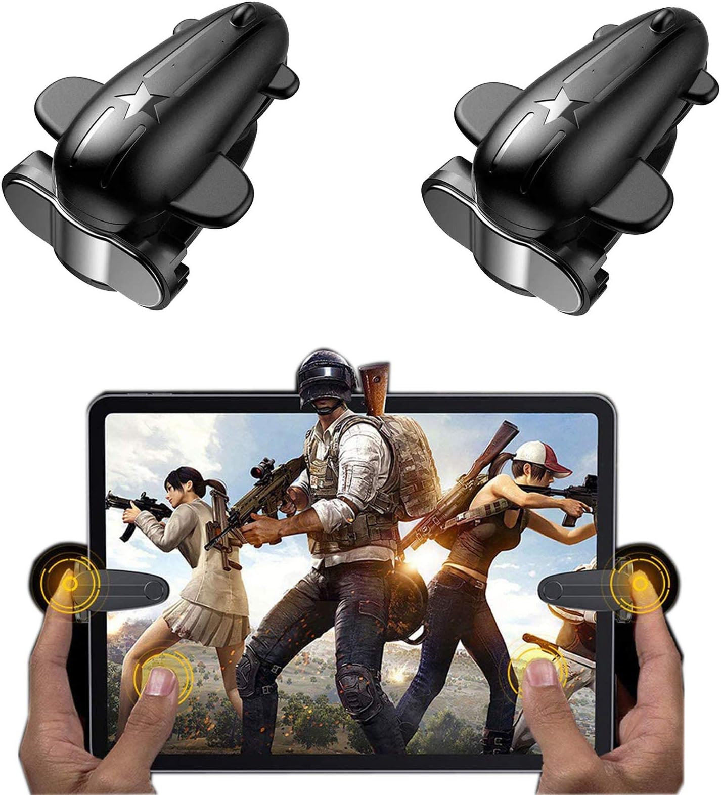 HSJLH Mobile Game Controller for PUBG,Mobile Phone Gaming Controller Joysticks Tablet Game Trigger for iPad & Smartphone, for iOS & Android Phone