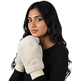 Funky Junque Faux Fur Flip Mittens Womens Warm Convertible Fingerless Gloves
