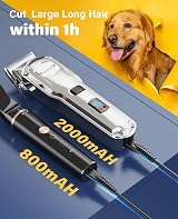 oneisall Dog Clippers 3 in 1 Grooming Kit, IPX7 Waterproof, Low Noise view 6