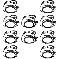 Retevis Walkie Talkie Earpiece with Mic, C-Type Earhook, for Retevis RT21 RT68 RT68H H777 RT27, Compatible with Baofeng BF-88