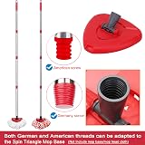 Sgizoku Red Spin Mop Head Base with Handle for Vileda Turbo Spin 2in1 3in1 view 3