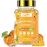 Pumpkin Seed Oil with Saw Palmetto: Pumpkin Seed Oil Gummies Extract Sugar-Free 3000mg Per Serving for Hair Growth Urinary Bladder & Prostate Health Non-GMO