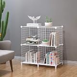 HOMIDEC 4 Cube Wire Storage Shelves Wardrobe Cabinet Bookcase