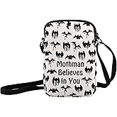 JXGZSO Mothman Cryptid Crossbody Shoulder Bag - Mythical Creature Gift - Believes in You Monster Gift