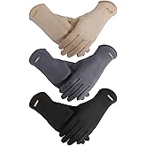 Tavaleu Womens Winter Gloves, Cold Weather Gloves women with Fleece Lining Thermal Touch Screen Windproof 3 Pairs