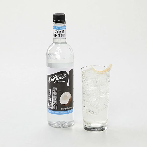 DAVINCI GOURMET SUGAR-FREE COCONUT SYRUP, 25.4 FLUID OUNCES (PACK OF 1)