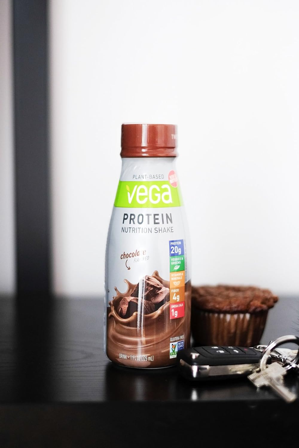 Vega Protein Nutrition Shake Chocolate Ready to Drink, Plant Based