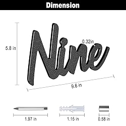 LUCK HOUSE Cursive House Numbers for Outside – 6