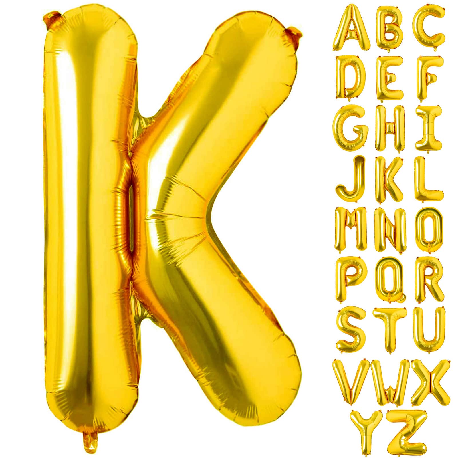 Lovoir 40 Inch Large Gold Letter K Balloons Big Size Jumbo Mylar Foil Helium Balloon for Birthday Party Celebration Decorations Alphabet Gold K