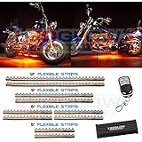 LEDGlow 10pc Orange LED Flexible Motorcycle Light Kit