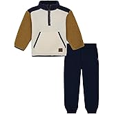 Lucky Brand boys 2pc Half Zip Berber Pant Set