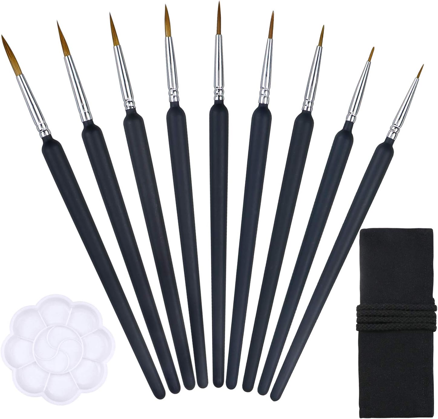 SelfTek 9 Pieces Fine Detail Paint Brushes Set with