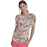 DKNY Womens Textured Tunic Blouse