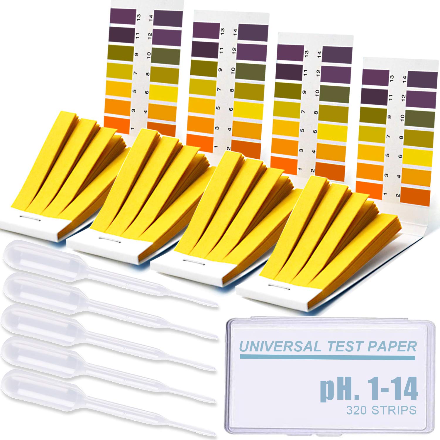 Litmus PH Test Strips 320 Strips, Professional Universal pH.114 Test