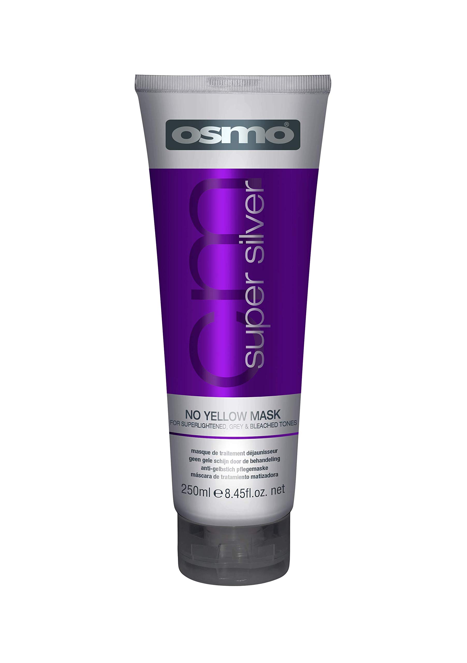 OSMO Super Silver Mask 250 ml – Purple Hair Mask for Blonde, Bleached & Grey Hair – Neutralises Brassy Yellow Tones & Enhances Cool, Ashy Colour