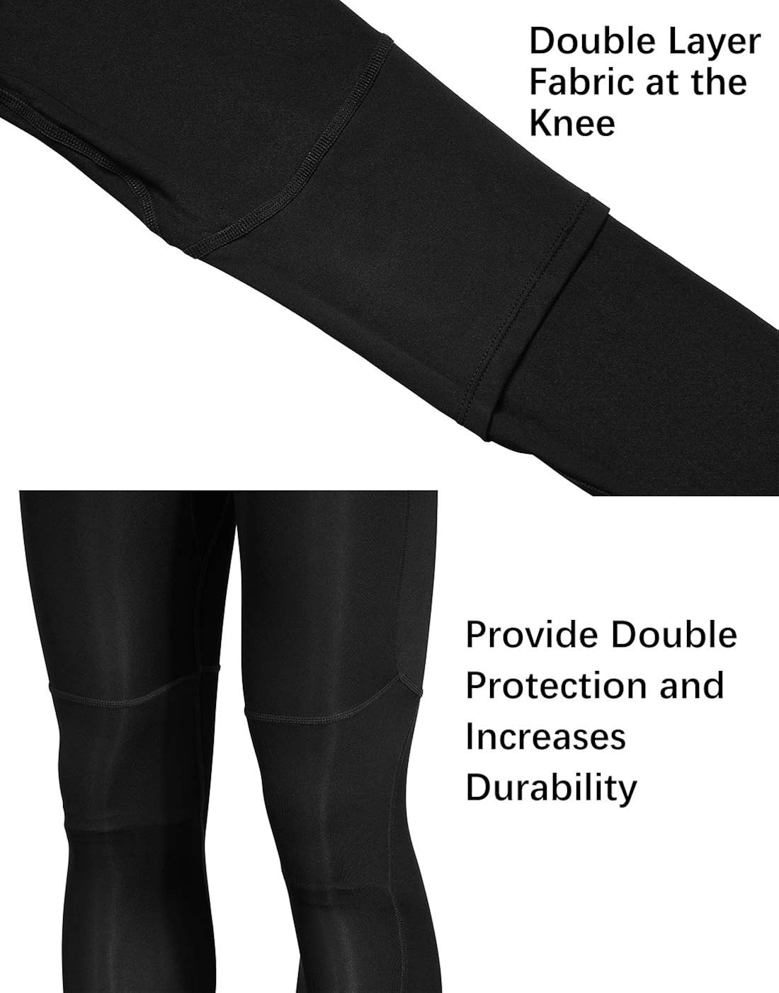 Youth Boys 3/4 Compression Leggings Pants Base Layer with Double Thick Material: Clothing
