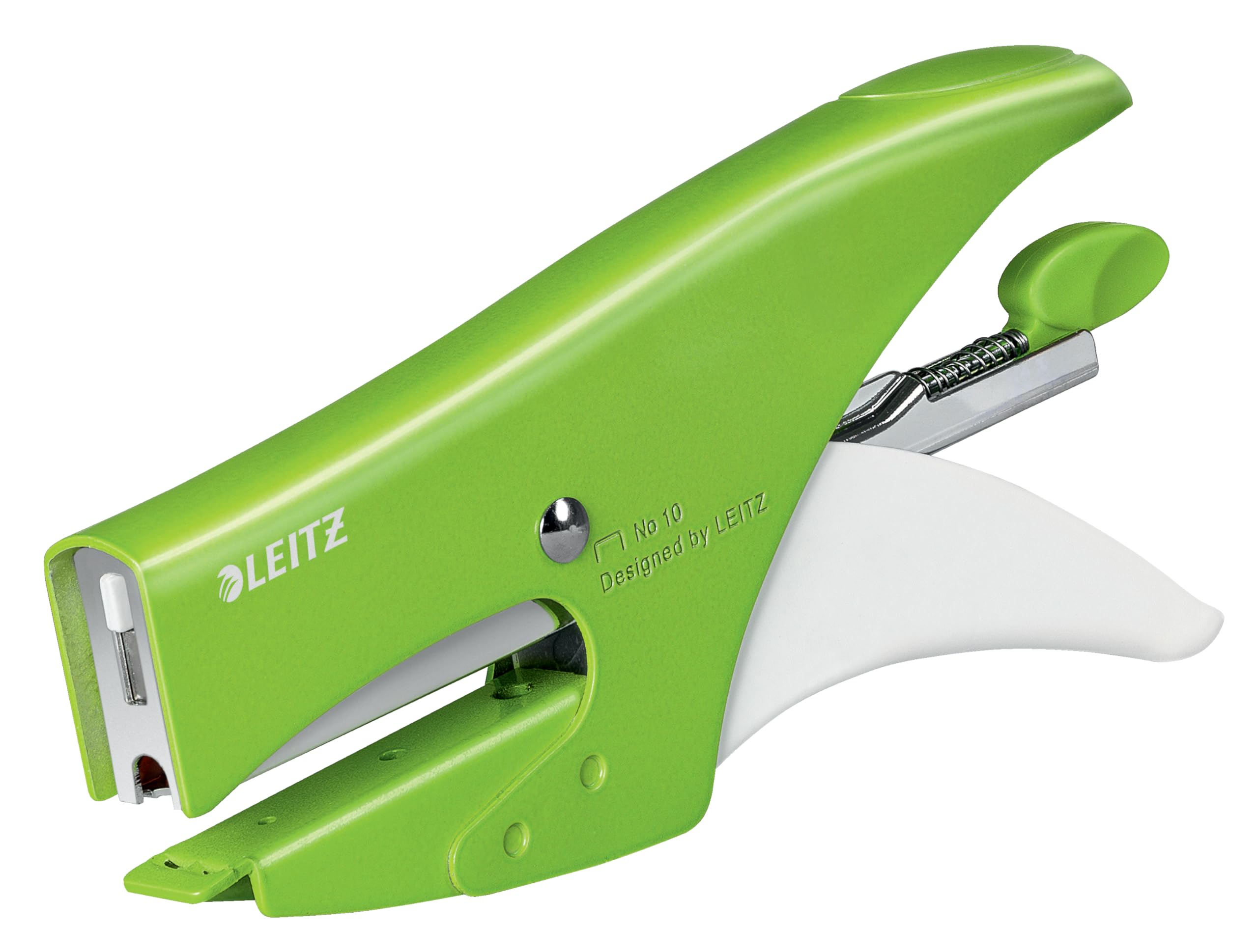Leitz 55311054 Stapling Pliers, 15 Sheet Capacity, Ergonomic Metal Body, Includes Staples, WOW Range, Green