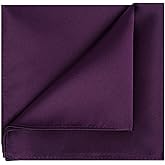 KissTies 1PC/6PCS Satin Pocket Square Solid Color Handkerchief + Gift Box